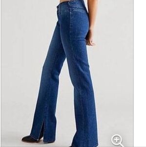 We The Free Flare Stillwater Slim Jean in Indigo Blue size 27 Free People